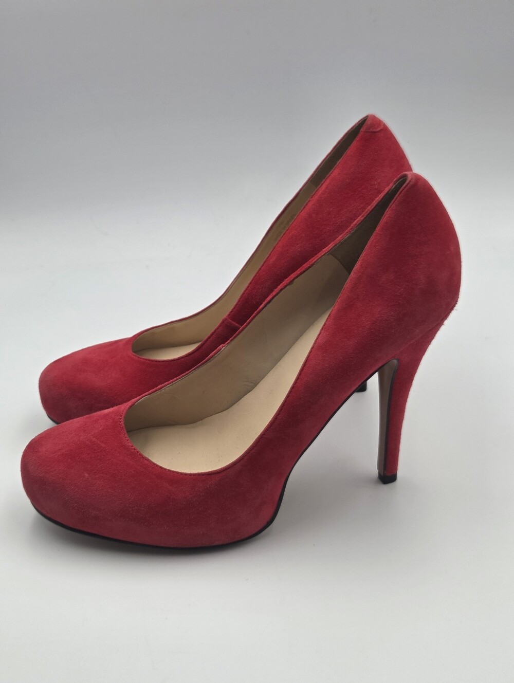 Talbots Red Suede Leather 4in Heels Size 9B Career Shoes‎ Chic Stilletto EUC